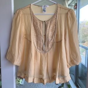 Silk peasant blouse